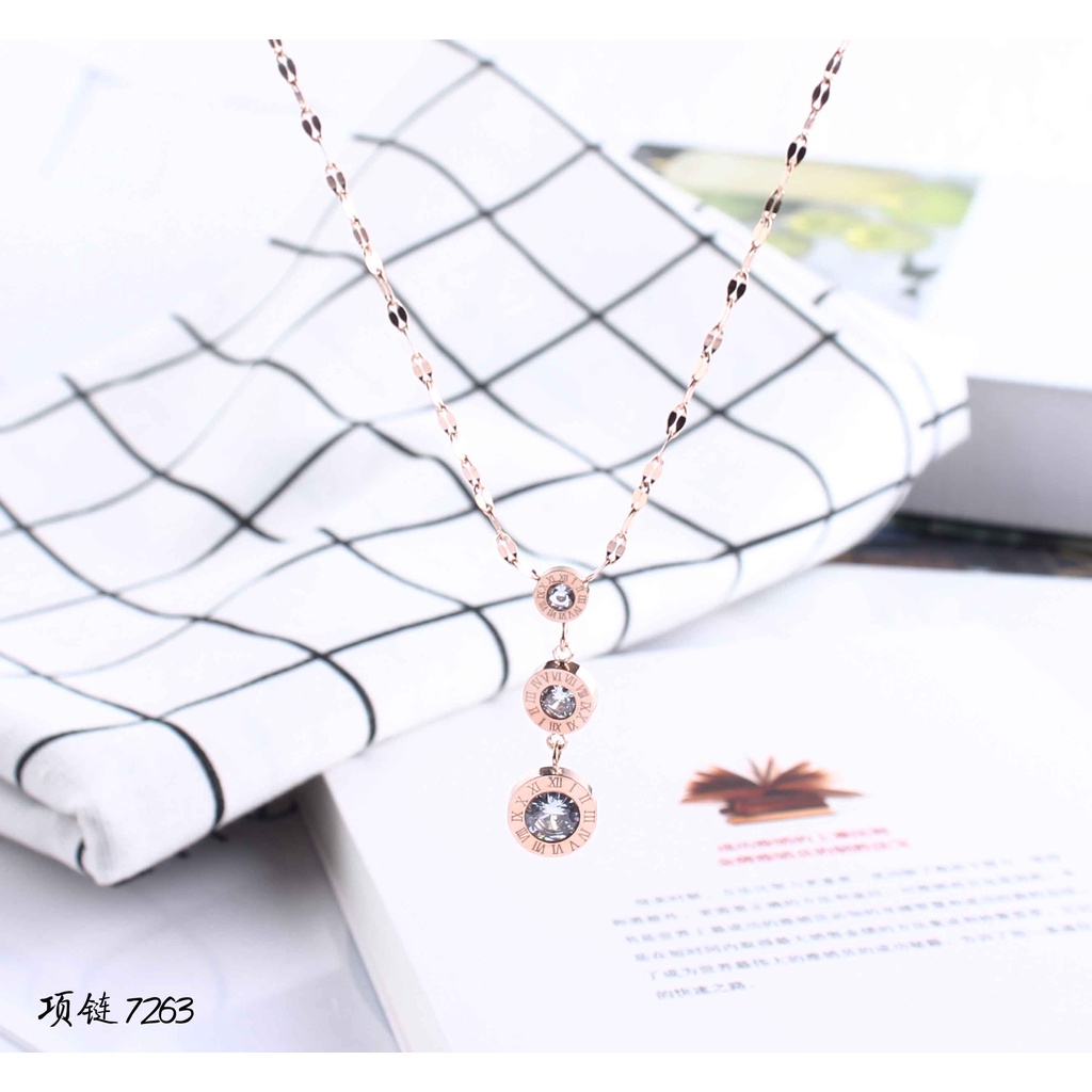 Kalung Titanium Permata Perhiasan Fashion 8568,7263