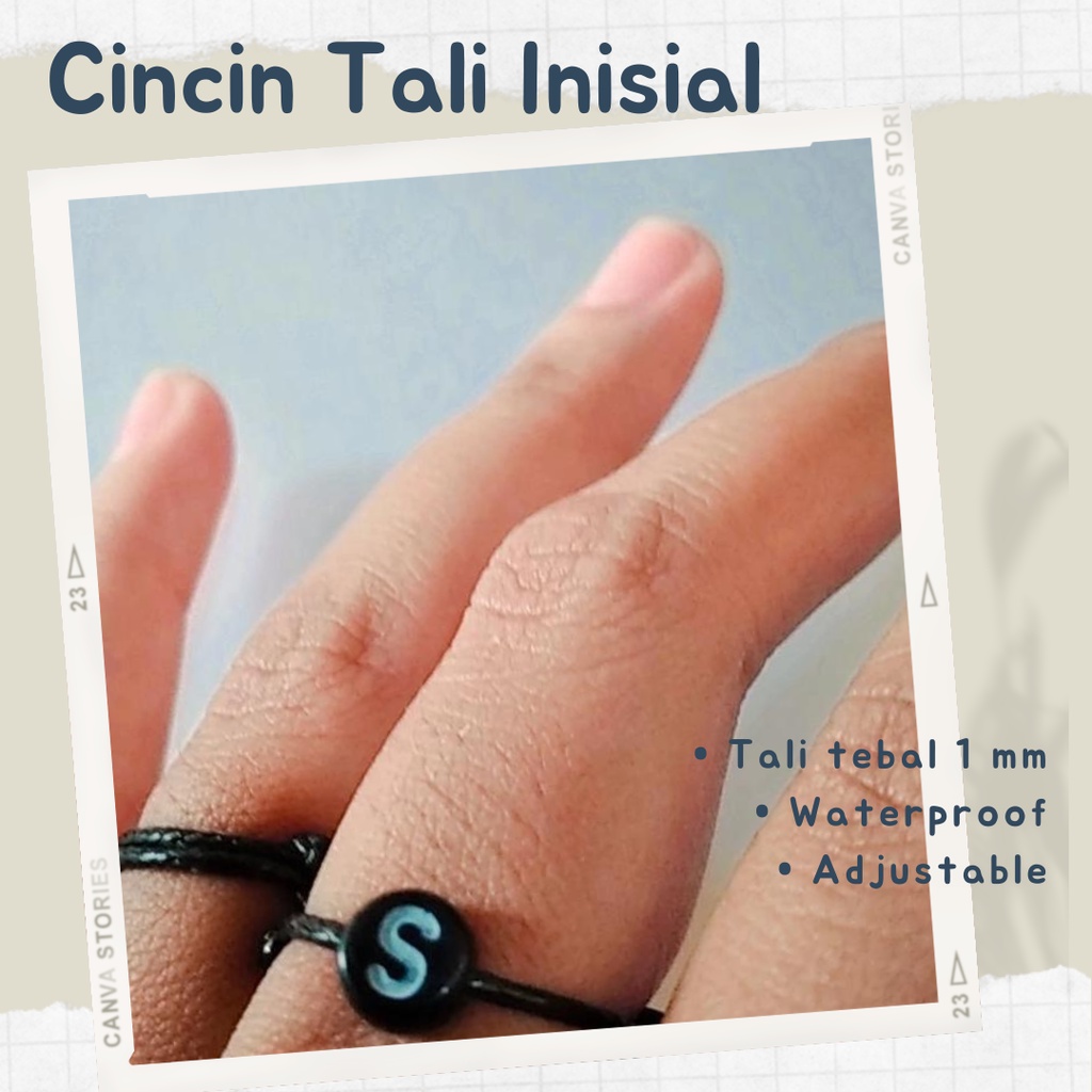 Cincin couple tali inisial