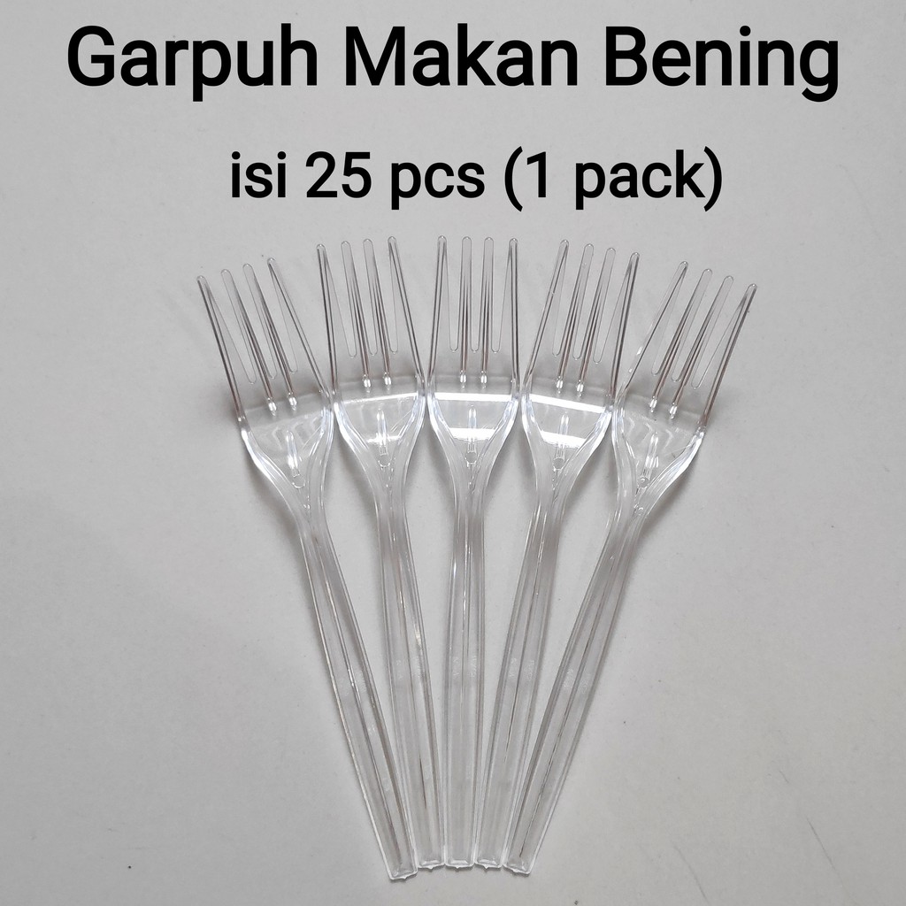 Garpuh bening Plastik, garpuh makan, sendok garpuh