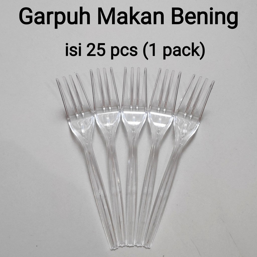 Garpuh bening Plastik, garpuh makan, sendok garpuh