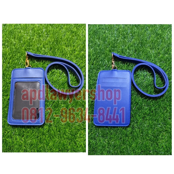 

Hot Sale Name Tag Id Card Holder Kulit Tali Warna Biru Kwalitas Bagus Terbatas