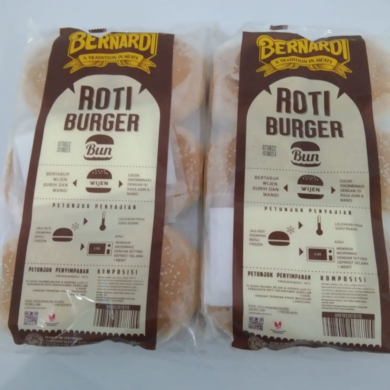 

Bernardi roti burger wijen 1pax isi 6 pcs