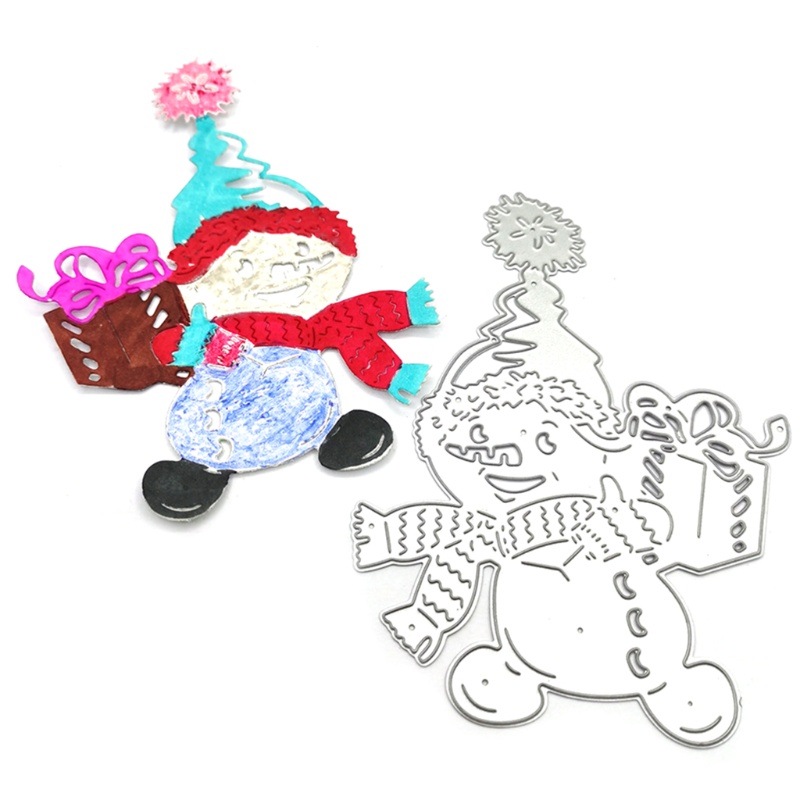 Cetakan Stensil Cutting Dies Motif Natal Bahan Metal Untuk Scrapbook / Craft DIY