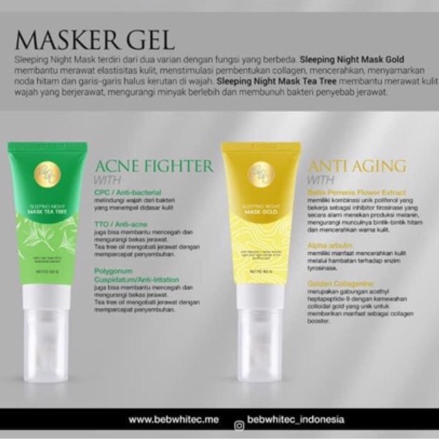 Masker BBC / Mask Gold / Mask Tea Tree / Agen BBC Tasikmalaya