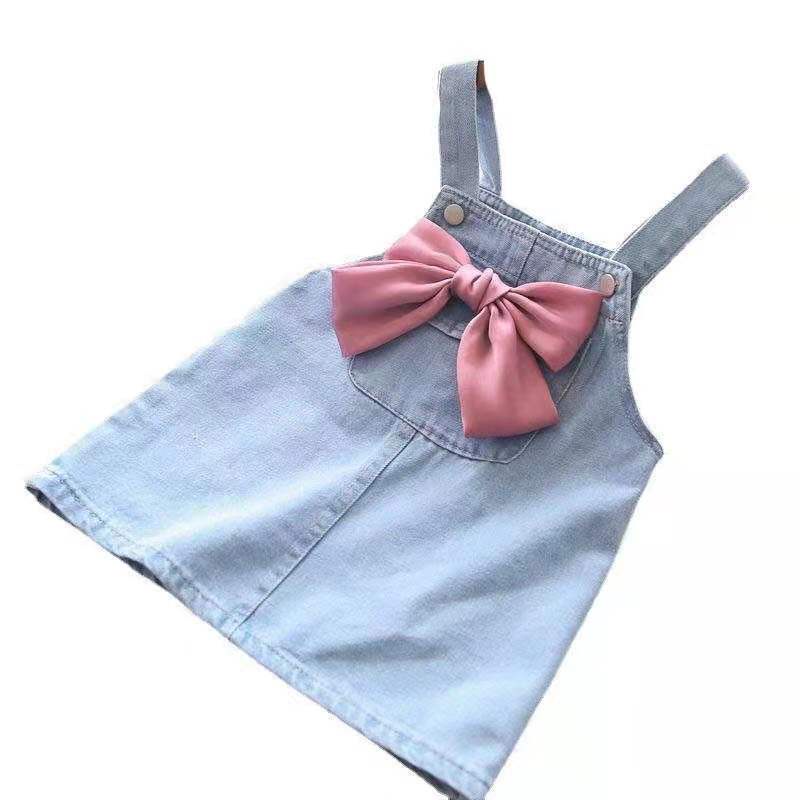 [PRINCESS KESLI]1-7Tahun Dress Denim Anak Perempuan Rok Suspender Denim Gaun Anak Bayi Jeans Anak Dress Pesta Bayi Kado Anak