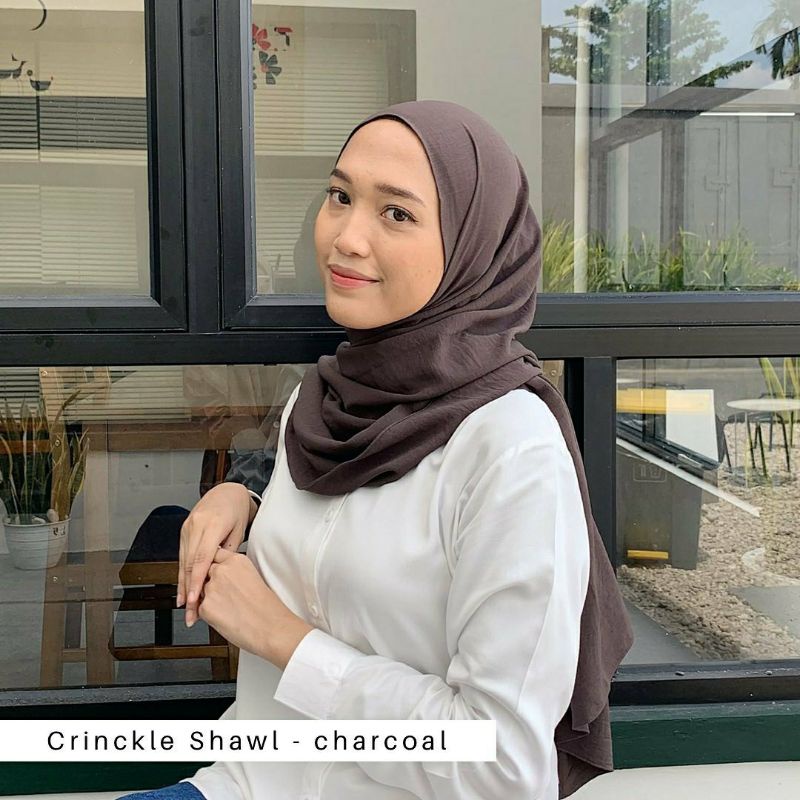 CRINCKLE SHAWL / Pashmina Crinckle Airflow