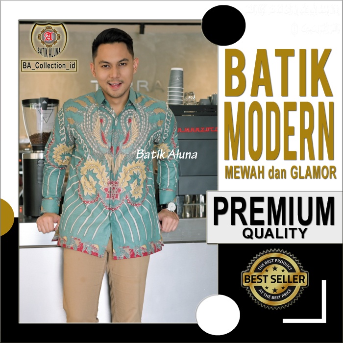 Kemeja Baju Batik Pria Lengan Panjang Kombinasi Keris Terbaru Prabuseno Terlaris Handara Formal Asan