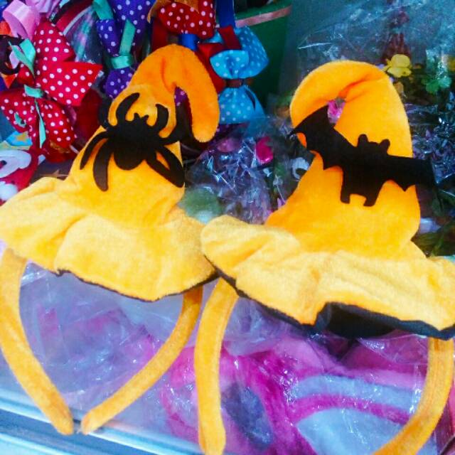 Bando halloween topi pumpkin spider bat