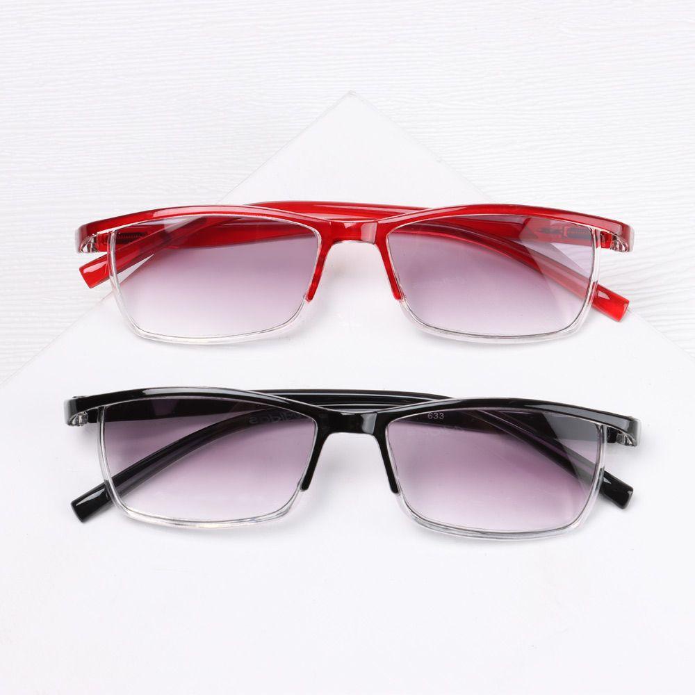 Nanas Bisnis Kacamata Baca Fashion Portabel Gradien Perlindungan Mata Bingkai Sangat Ringan