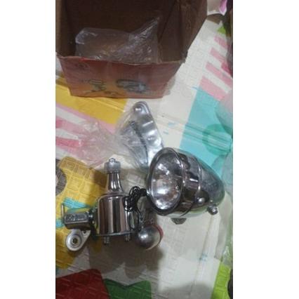 [BI.27Jn22ᴿ] Lampu dinamo sepeda onthel ontel tua lampu set Elephant klasik jadul retro