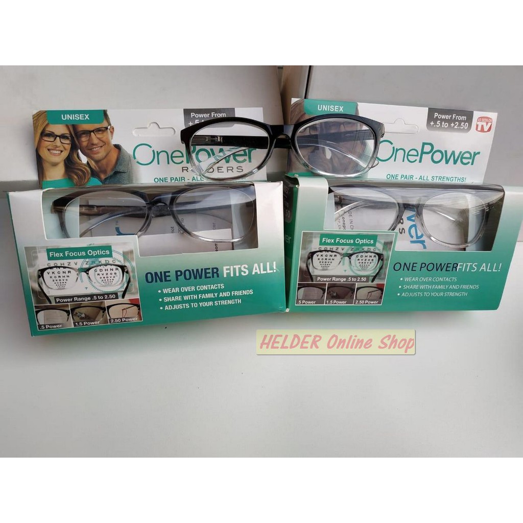 Kacamata Baca Ajaib ONE POWER READERS Frame Gradasi Packing DOS