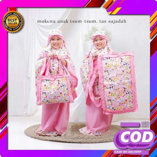 Sherin Mukena Anak Perempuan Karakter Motif Unicorn Sajadah Tas Custom Nama Murah Lucu Terbaru 2020 