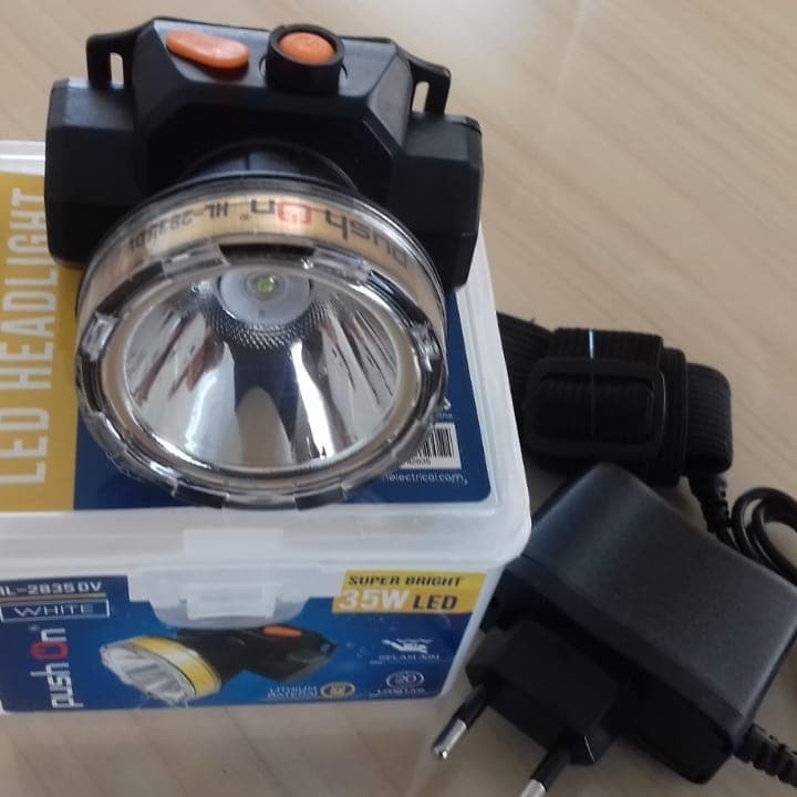 Senter kepala cahaya putih Push on HL-2835dv 35watt / Senter selam