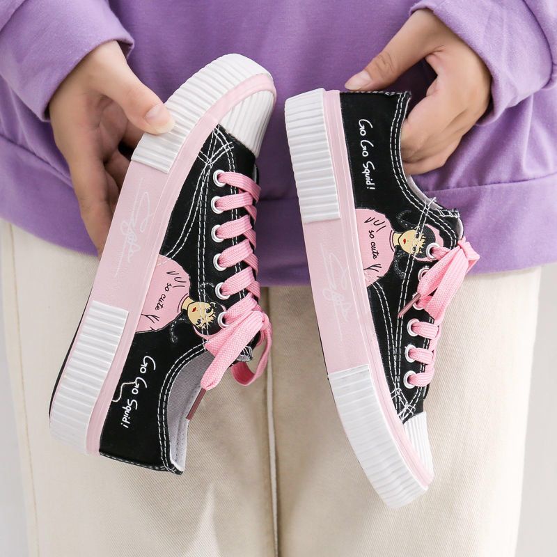 IDEALIFESHOES SEPATU KANVAS WANITA ABG WARNA PINK IMPORT SEPATU CEWEK CUTE SHOES  KY-04