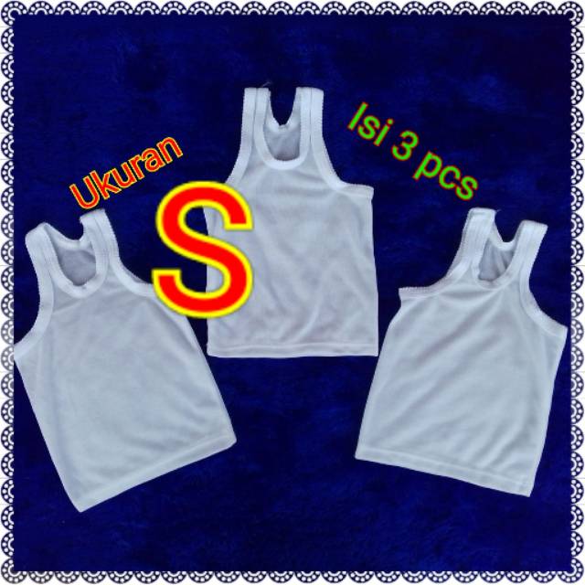 Kaos dalam bayi singlet ukuran S 3pcs