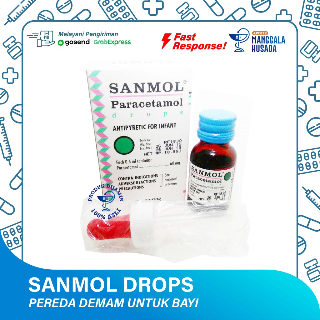 SANMOL DROPS - PEREDA DEMAM UNTUK BAYI
