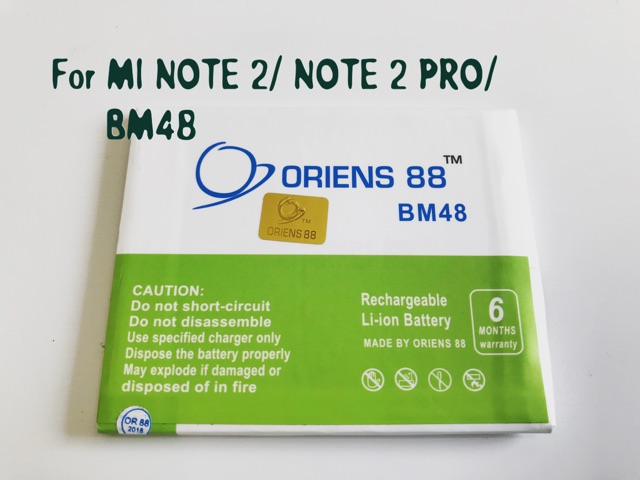 (P) Baterai batre battery Xiaomi Mi Note2 / note 2 pro BM48 double power/IC ORIENS88