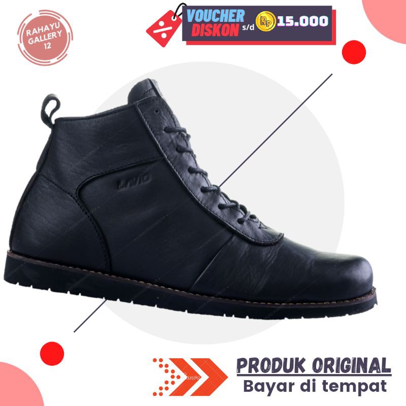 Lavio Parker Sepatu Safety Casual Pria Original Kulit Asli