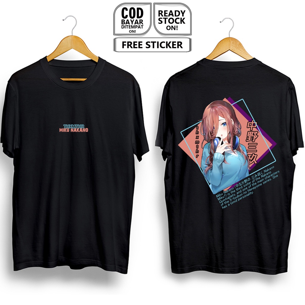 KAOS MIKU NAKANO 5 TOUBUN NO HANAYOME WAIFU ANIME MANGA YOTSUBA FUUTAROU NINO THE BRIDE ICHIKA ITSUK