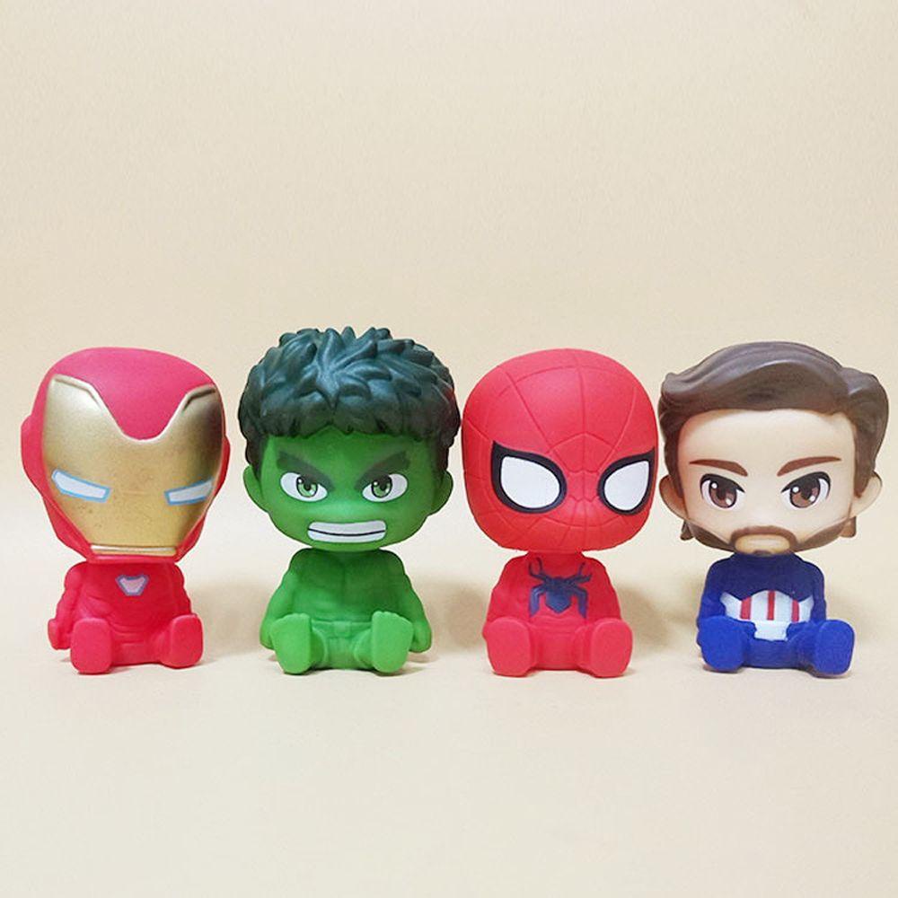 Lanfy Marvel Avengers Koleksi PVC Iron Man Anime Kue Hias SpiderMan