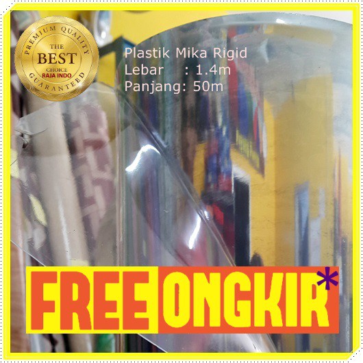 1 ROL PLASTIK MIKA RIGID KAKU 025 UTK KOTAK HANTARAN PARSEL MIKA TEBAL0.25 MM PLASTIK FILM 0,25 MM