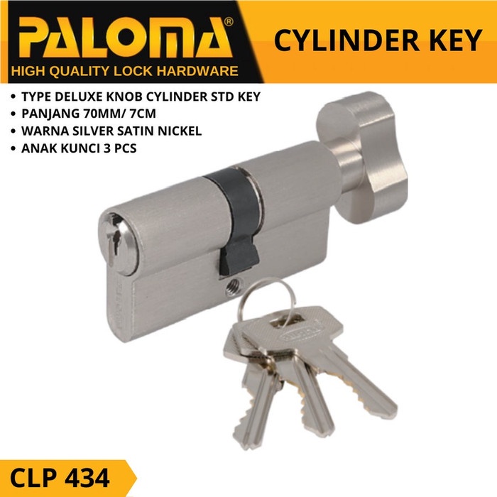 Paloma Knob Cylinder Kunci Silinder Knob CLP 434 DeLuxe KC-SK 70MM