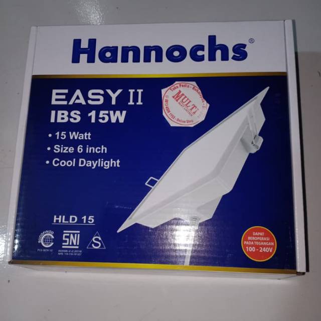 lampu Downlight led Hannochs EASY II IBR 15w putih Kotak downlight