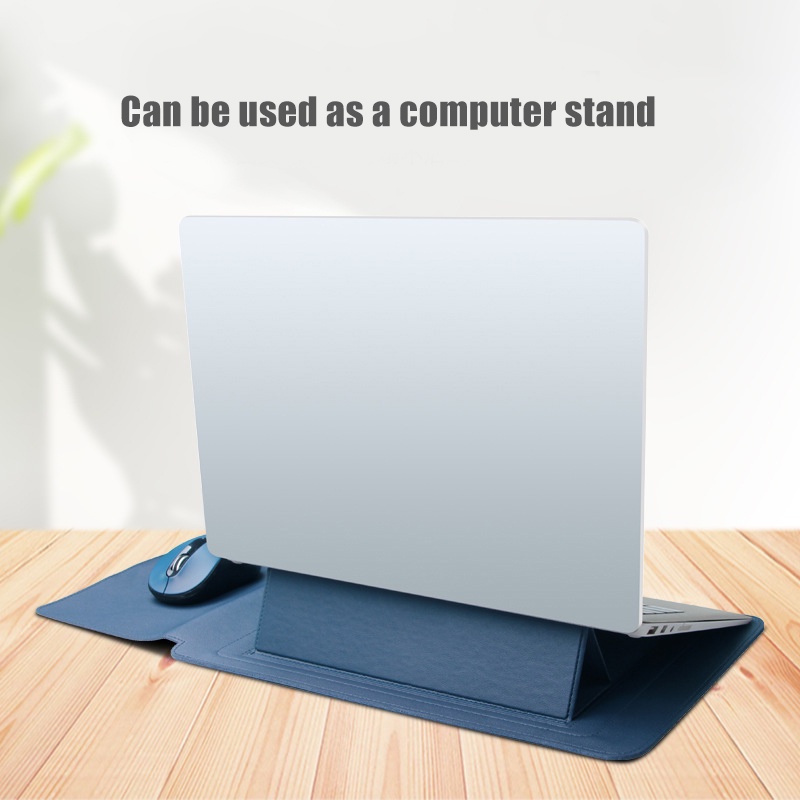 Bonkyo 13 - 14 Inch Case Stand Sleeve PREMIUM PU LEATHER Kulit MACBOOK Air Sarung Skin LAPTOP