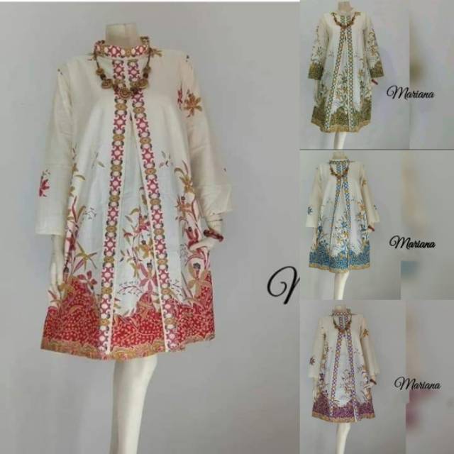 Tunik Batik khas pekalongan motif mariana printing terbaru