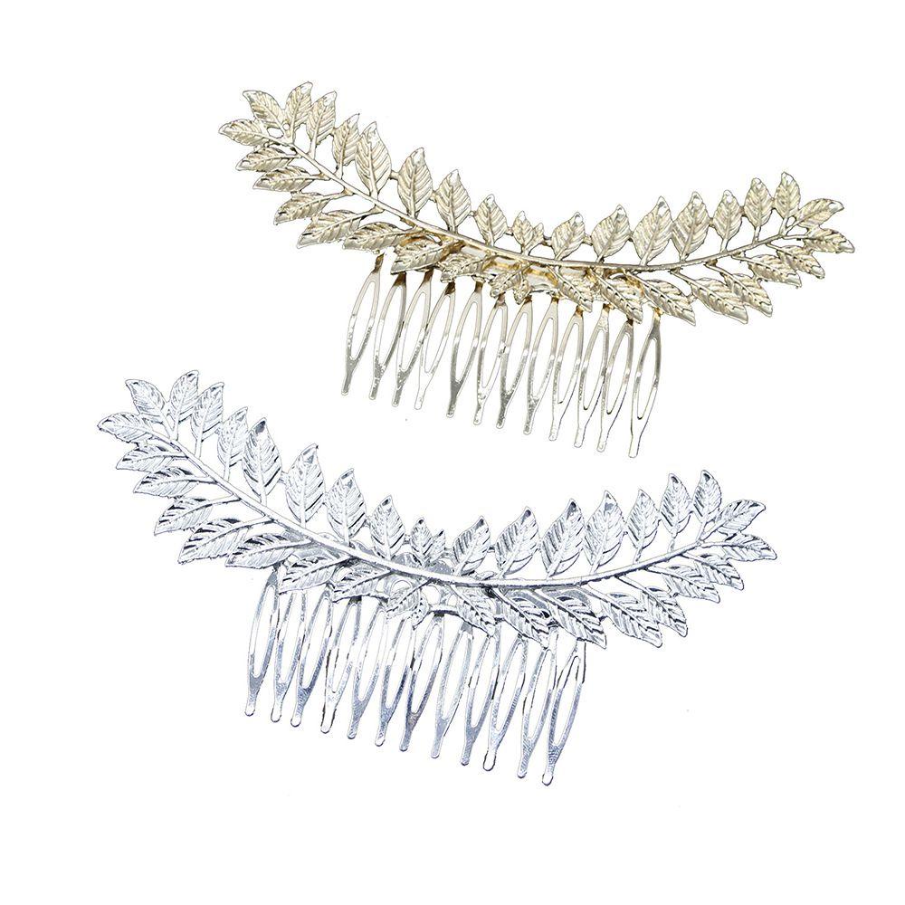 NEEDWAY Needway Sisir Rambut tiara Inserting Wedding Leaves shape Headwear Wedding tiara Hiasan Kepala Jepit Rambut