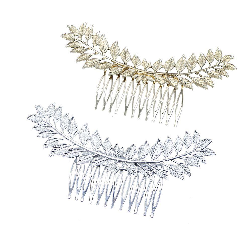 NEEDWAY Needway Sisir Rambut tiara Inserting Wedding Leaves shape Headwear Wedding tiara Hiasan Kepala Jepit Rambut