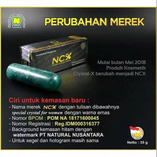 NCX NASA CRISTAL X ORIGINAL 100%