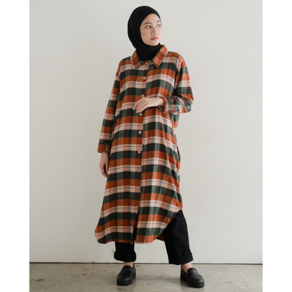 Myrubylicious QLAUZ COAT | SHIRT | KEMEJA WANITA | KEMEJA LENGAN PANJANG | KEMEJA MOTIF