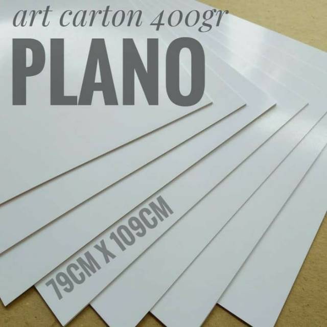 

( 5 Lembar ) Kertas Art Carton 400 Gsm / Karton Glossy Uk Plano 79xm X 109cm