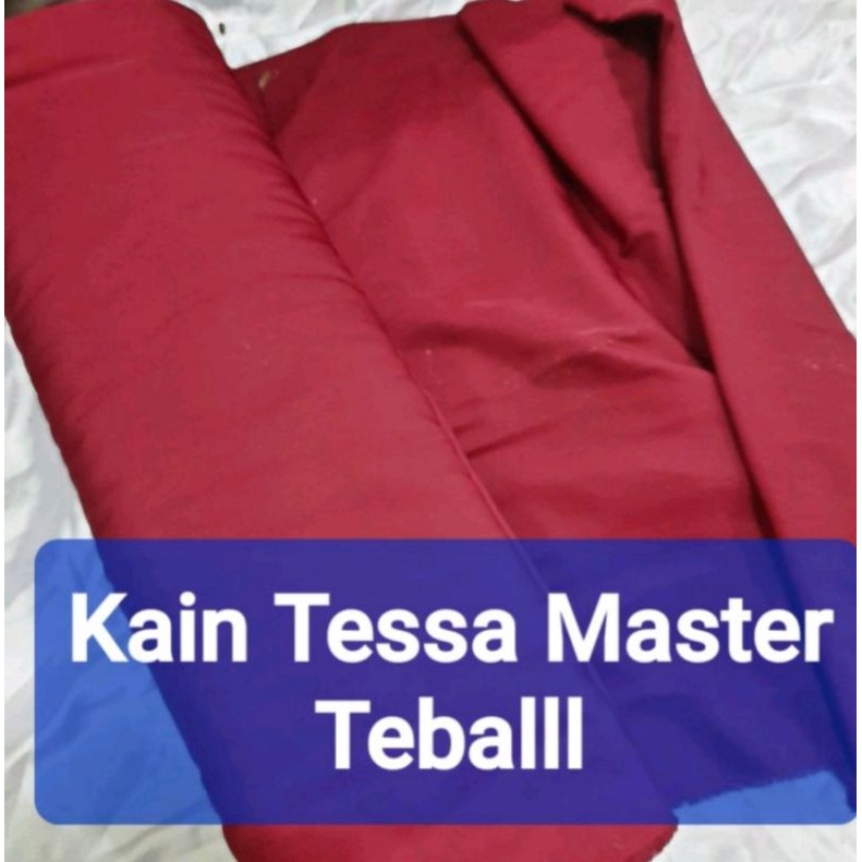 OBRALL MURAHH kain tessa polos tebal halus lbr 150cm gamis celana baju hrga per50cm