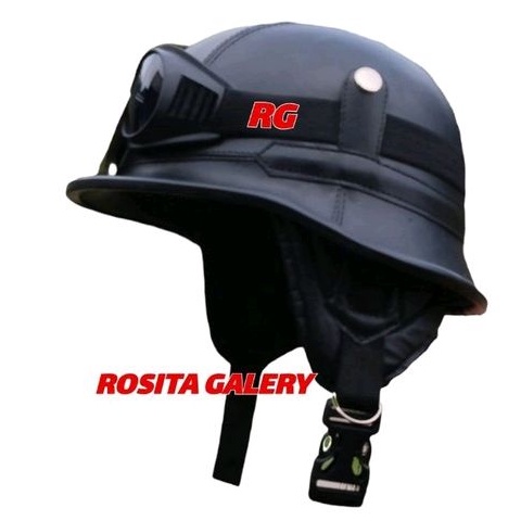 HELM RETRO MILENIAL KLASIK HITAM/HELM RETRO/HELM KLASIK/HELM/HELM NAZI HITAM/HELM KULIT