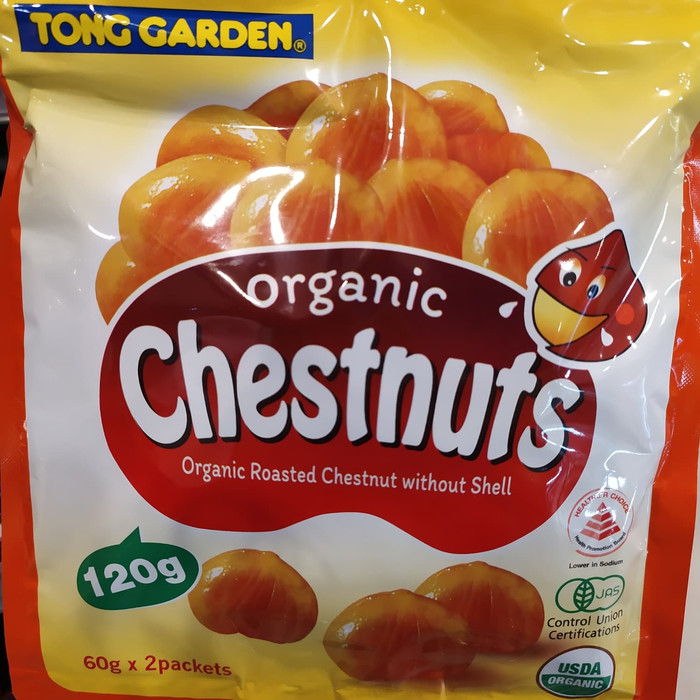 

Tong Garden Organic Chesnuts 60gram/2packets Net weight 120gram