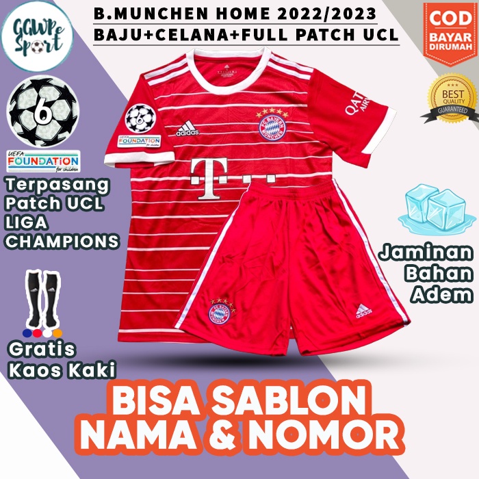 JERSEY BAYERN MUNCHEN 2022 2023 HOME SETELAN MERAH TERBARU PREMIUM QUALITY KUALITAS JAMINAN TERBAIK