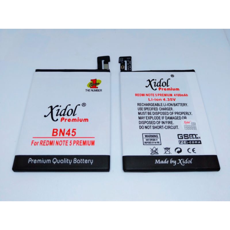 BATU BATERAI BATRE BATTERY XIDOL XIAOMI REDMI NOTE 5 BN45 ORIGINAL XIDOL