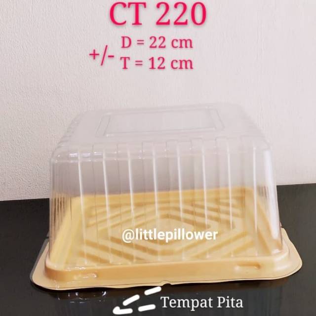 (ISI 10PCS - CT220 KOTAK KREM) Mika Bolu 22cm/Mika Kue Ulang Tahun/Mika Kue Tart/Mika Tumpeng