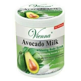 LULUR VIENNA 1 KG Vienna Whitening Body Scrub Avocado Milk 1kg