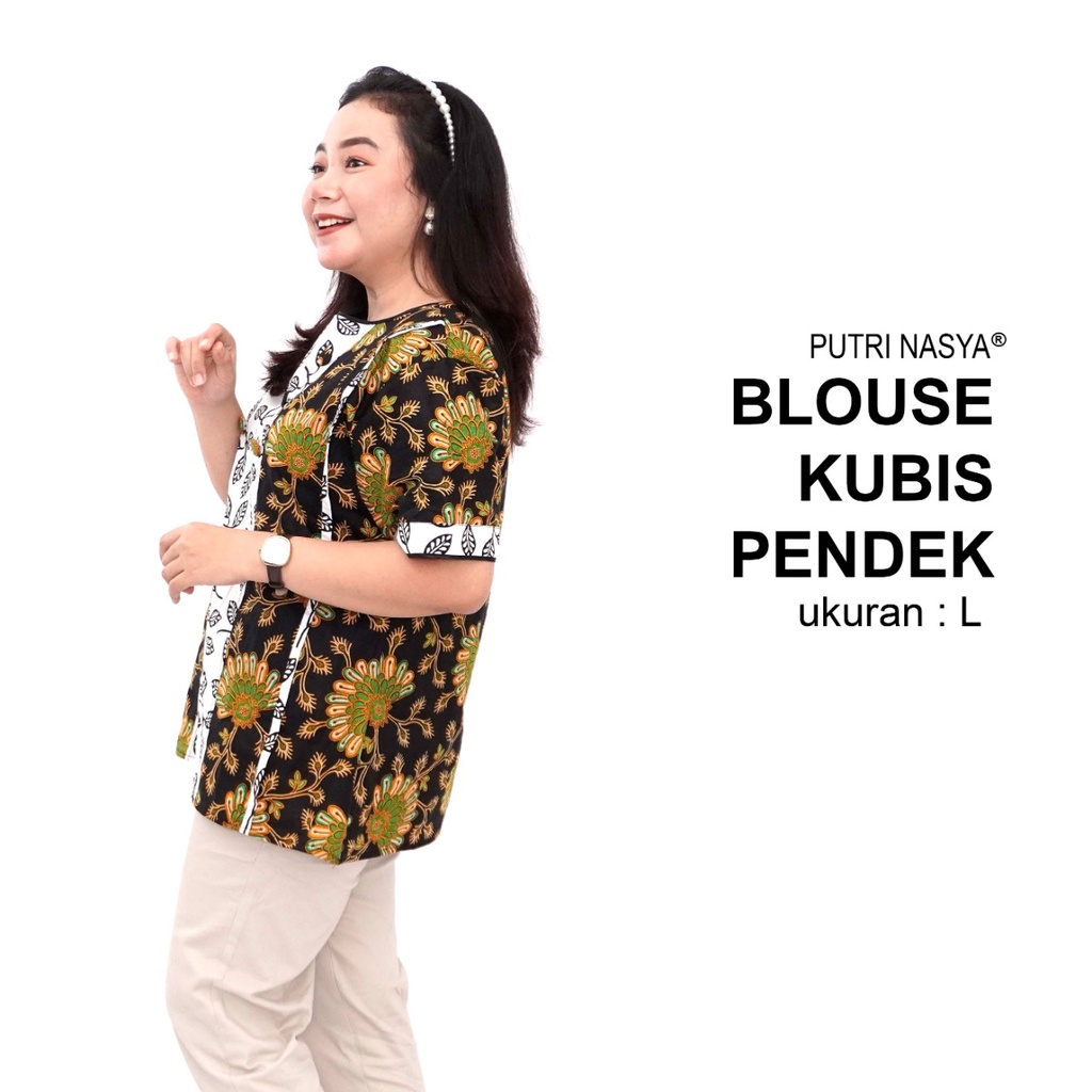 Blouse Big Size Wanita Atasan Batik Jumbo LD 140 Pakaian Atasan Model Blus Jumbo Seragam Kerja Batik / S-M-L-XL-2L-3L-4L-5L-6L-7L / Pakaian Batik Kekinian Kantor