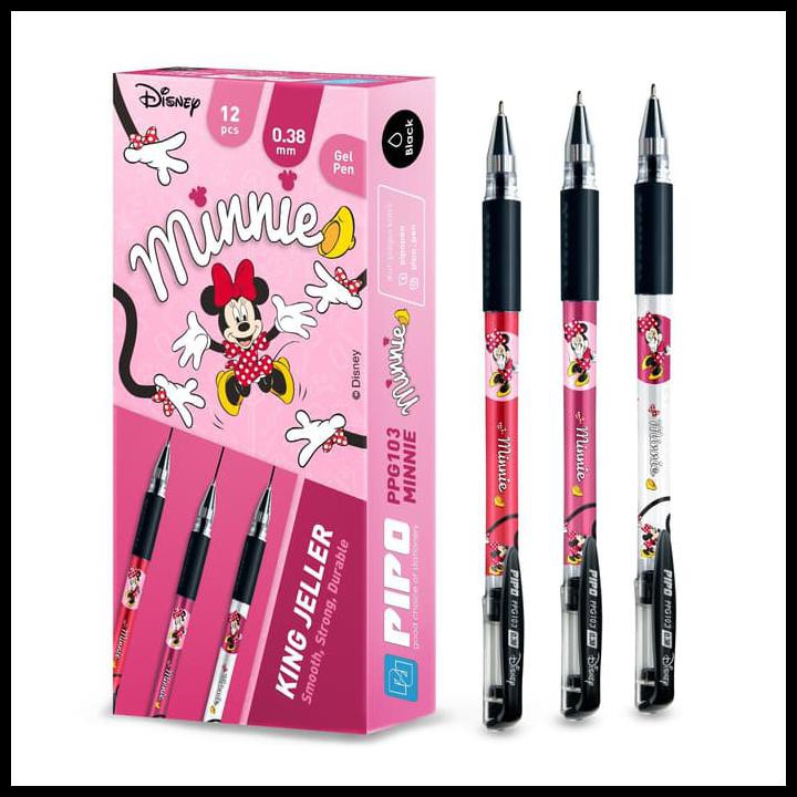

PPG103 PIPO MINNIE MOUSE PULPEN LUCU 0.38MM ISI 12 PCS TINTA HITAM