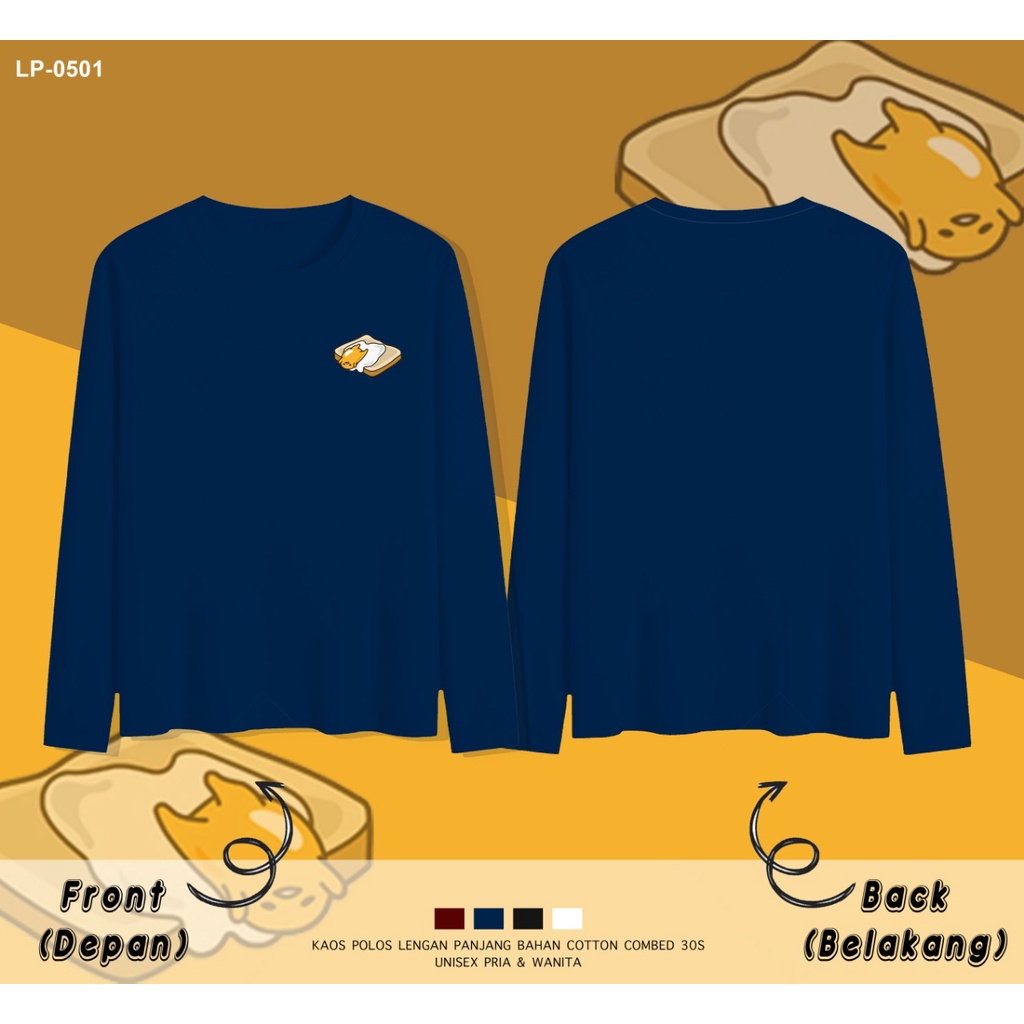 PAKAIAN KAOS LENGAN PANJANG WANITA / IMPORT / LP-0501 /  BREAD GUDETAMA SIDE