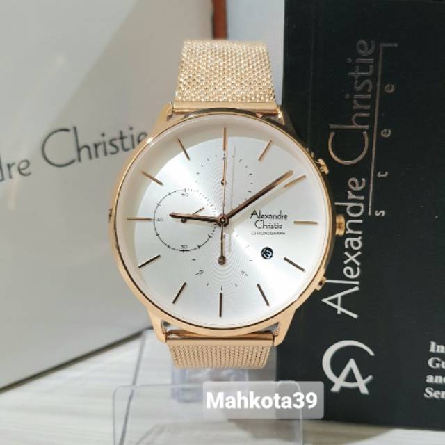 JAM TANGAN ALEXANDRE CHRISTIE AC6555MC ROSEGOLD