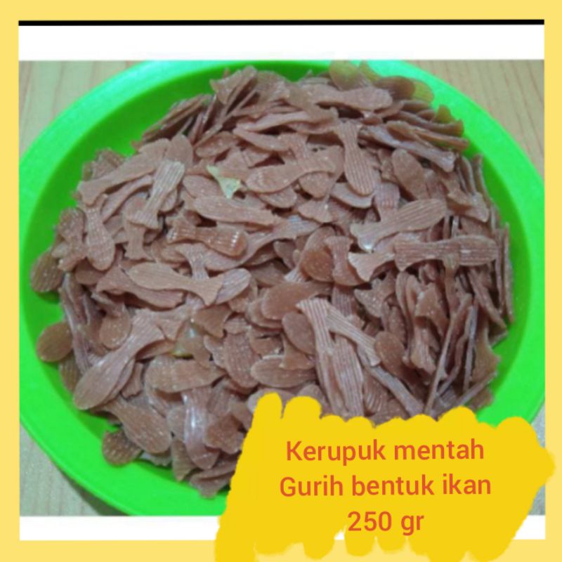 

Kerupuk mentah bentuk ikan gurih 250 gr