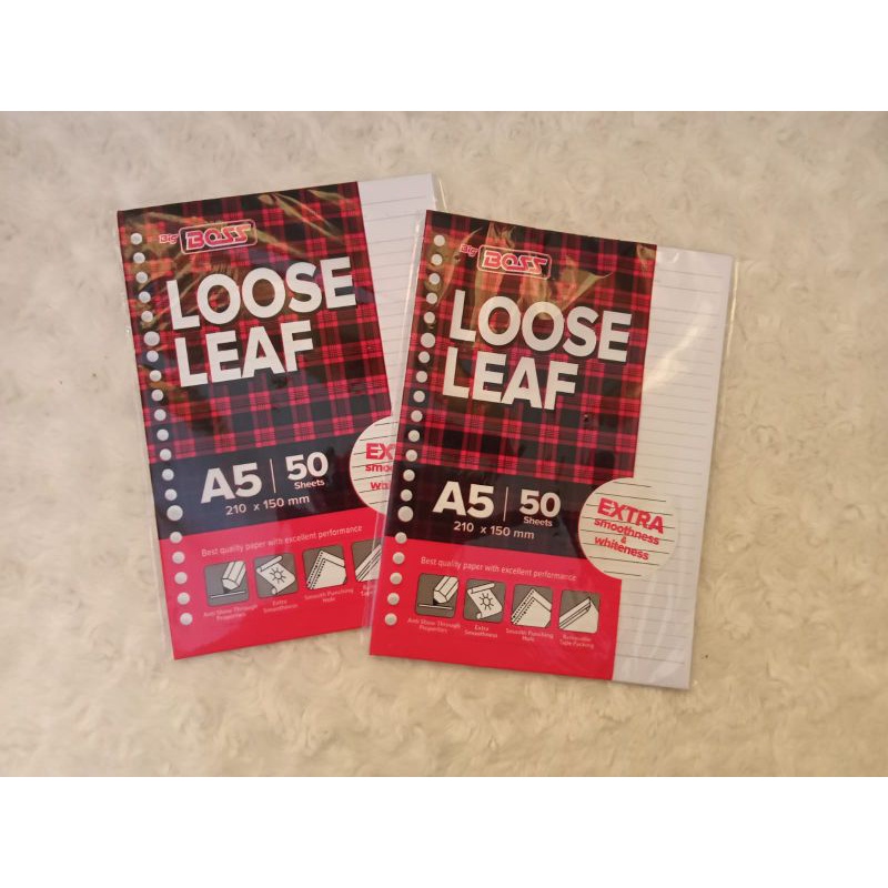 

Loose Leaf A5 50 Big Boss Kecil Bergaris/Kertas Isi Binder File ukuran A5 isi 50
