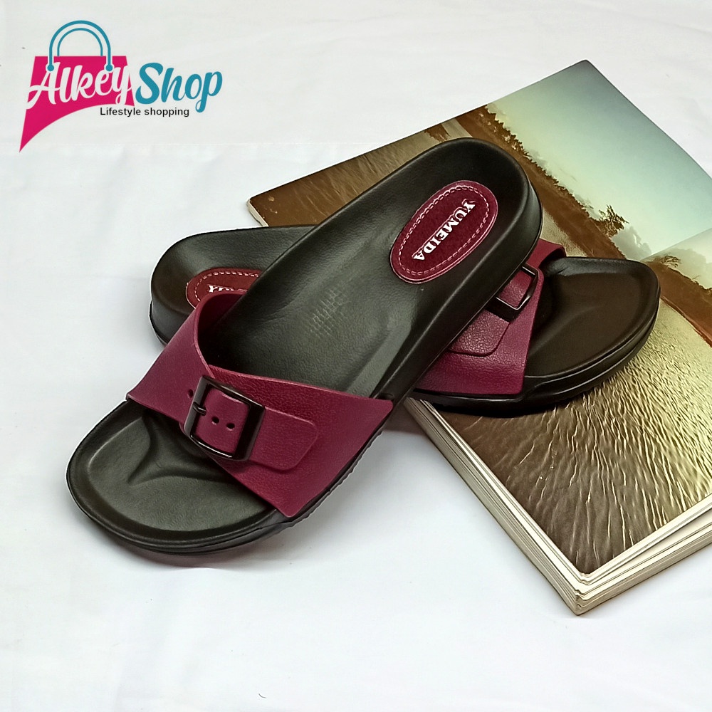 Sandal Selop Karet Wanita Sandal slop Yumeida LD-9061 L - sendal lagi trendy termurah kekinian-5