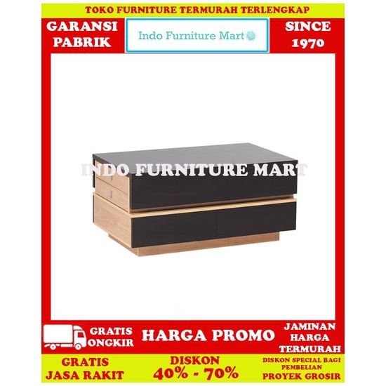 Meja Tamu  Coffee Table Activ Creativ Lf S1 Cft 106 Wenge 5 Oak