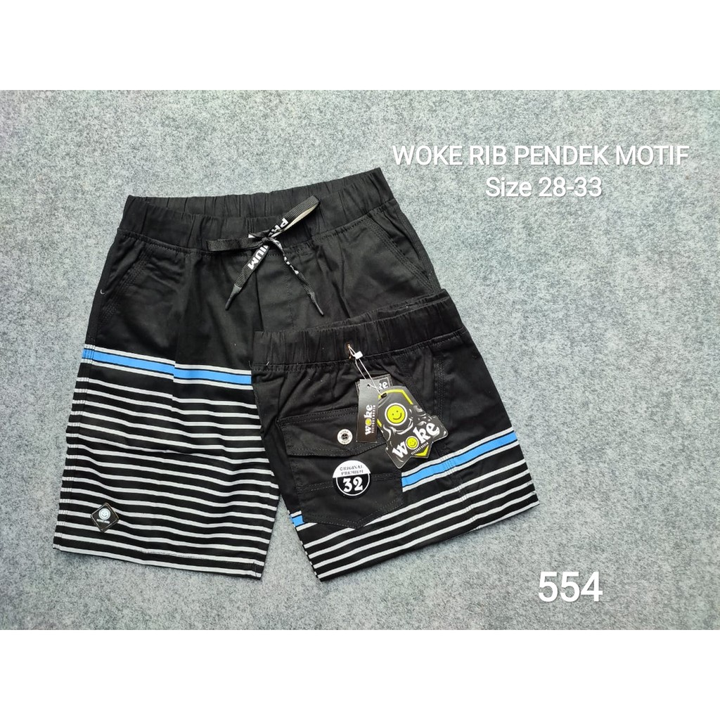 Celana woke kolor pendek motif